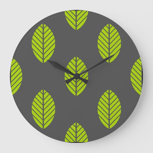 Green leaves clock (Front)