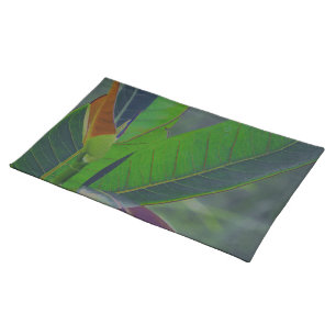 Green Leaves Close-Up Cloth Placemat