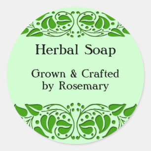 Green Leaves Custom Craft Stickers