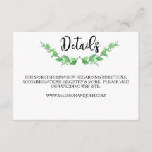 Green Leaves Details Card