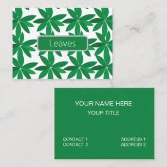 Green Leaves Foliage Business Card