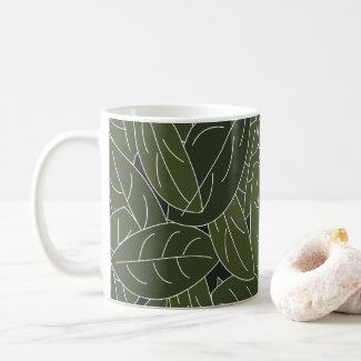 Green Leaves Foliage Coffee Mug