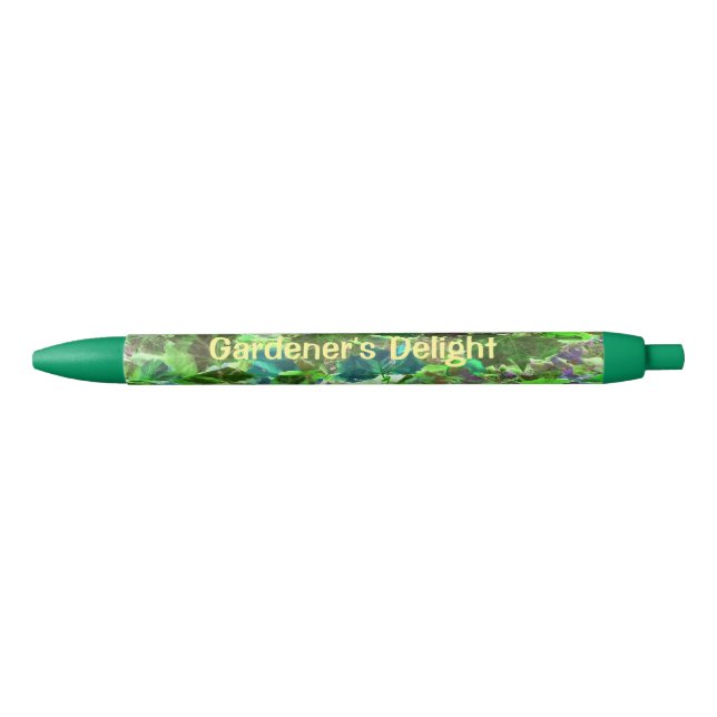 Green Leaves Foliage Personalised Pen (Front)