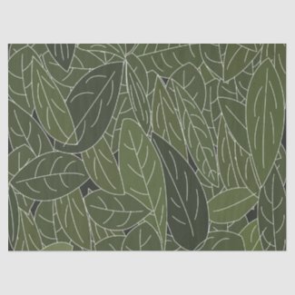 Green Leaves Foliage Tissue Paper