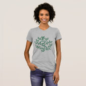 Green leaves green olive branch leaf decor T-Shirt (Front Full)