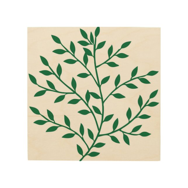Green leaves green tree Environmental Wood Wall Art (Front)