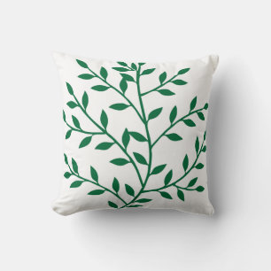 Green leaves green tree go green throw pillow
