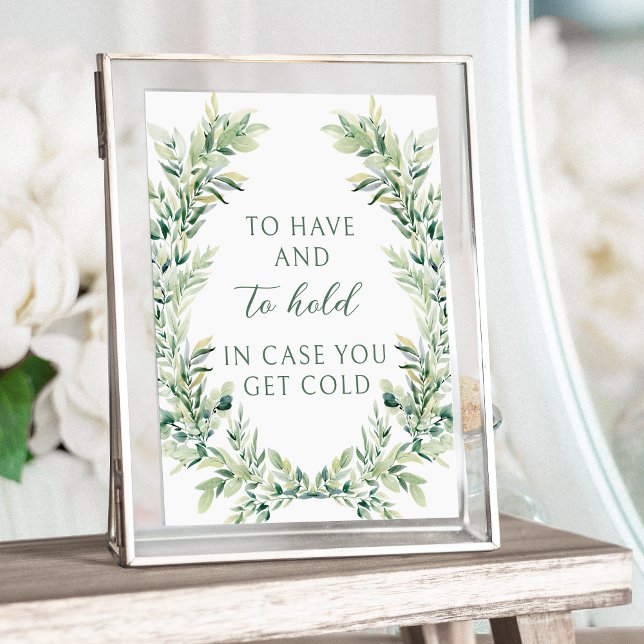 Green leaves greenery boho wedding blanket Poster (Creator Uploaded)