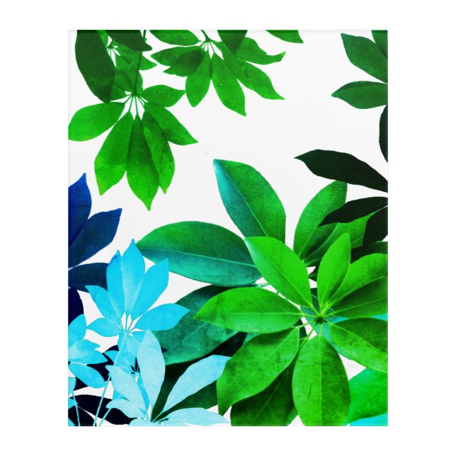Green Leaves Interior Acrylic Wall Art (Front)