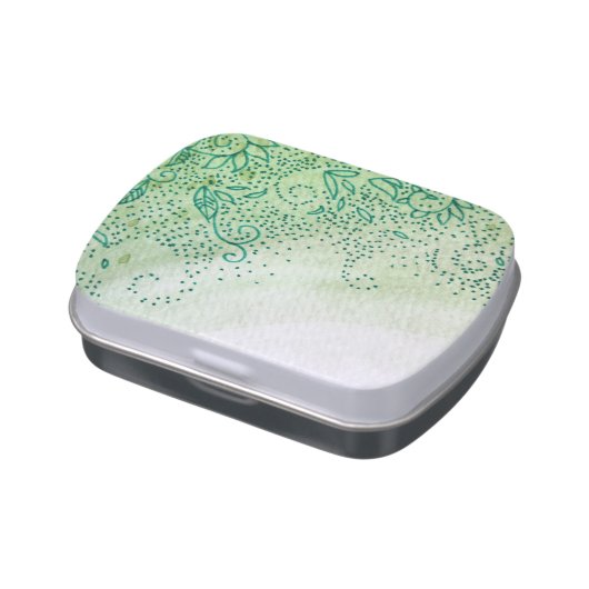 Green Leaves Jelly Belly Candy Tin (Side)