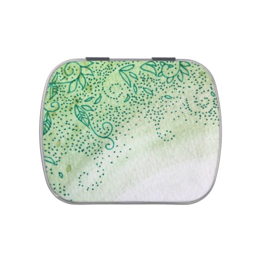 Green Leaves Jelly Belly Candy Tin (Top)