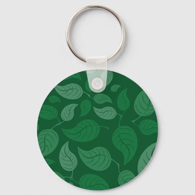Green leaves keychain (Front)
