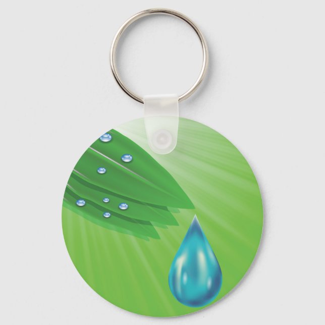 green leaves keychain (Front)