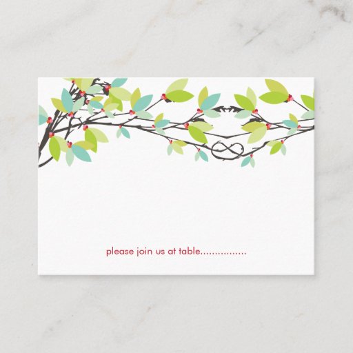 Customizable Spring Knotted Love Trees Wedding Place Card Business Card Templates