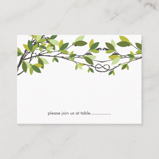 Customizable Summer Knotted Love Trees Wedding Place Card Business Card Templates