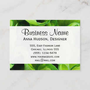 Green Leaves, Leaf, Plant, Floristry, Flower Shop Business Card