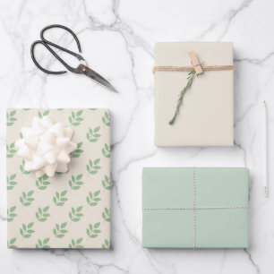 Green Leaves Leaf  Wrapping Paper Sheets