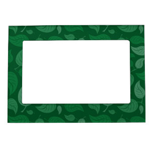 Green leaves magnetic picture frame