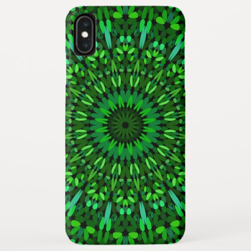Green Leaves Mandala iPhone XS Max Case