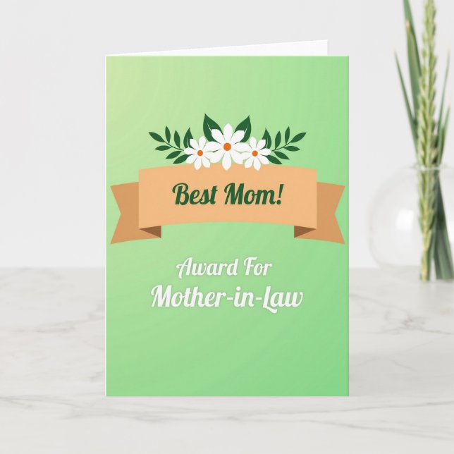 Green Leaves Mothers Day Card (Front)