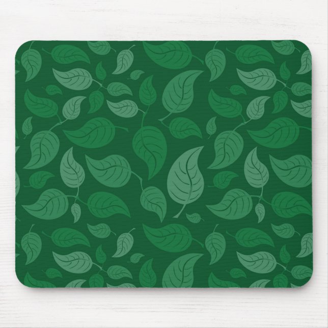 Green leaves mouse pad (Front)