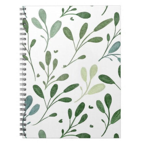 Green leaves notebook