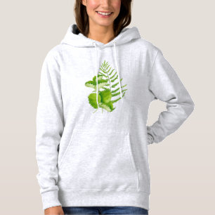 Green Leaves on a Hoodie