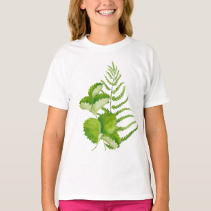 Green Leaves on a T-Shirt