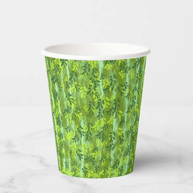 Green leaves paper cups (Front)