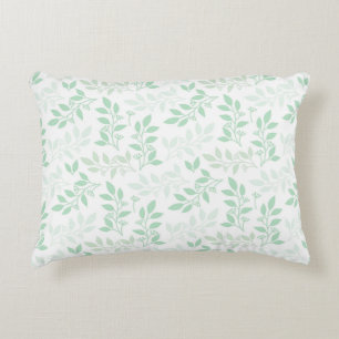 Green Leaves pattern Accent Pillow