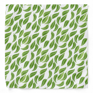 Green Leaves Pattern Bandana
