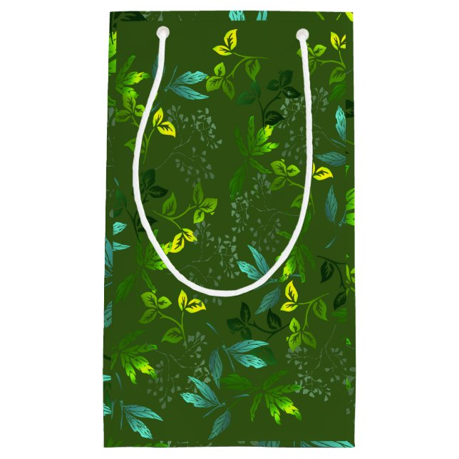 Green Leaves Pattern Gift bag (Front)