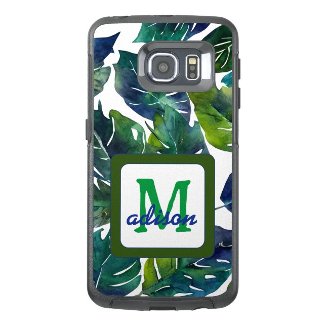 Green Leaves Philodendron Foliage Botanical OtterBox Samsung Galaxy Case (Back)