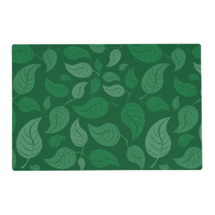 Green leaves placemat
