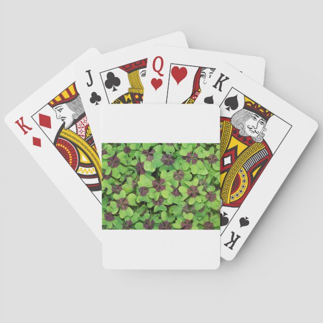 Green Leaves Poker Cards (Back)