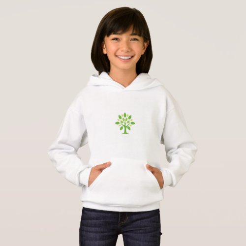 green leaves simple design hoodie