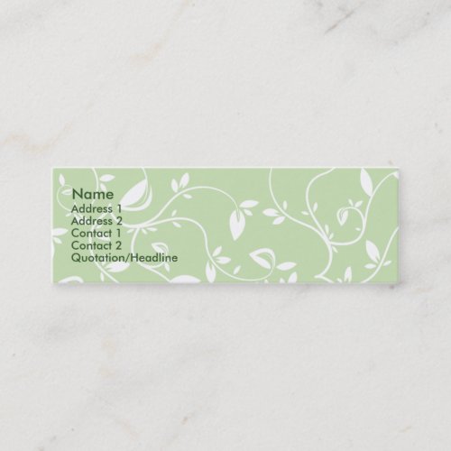 Green Leaves - Skinny Business Cards