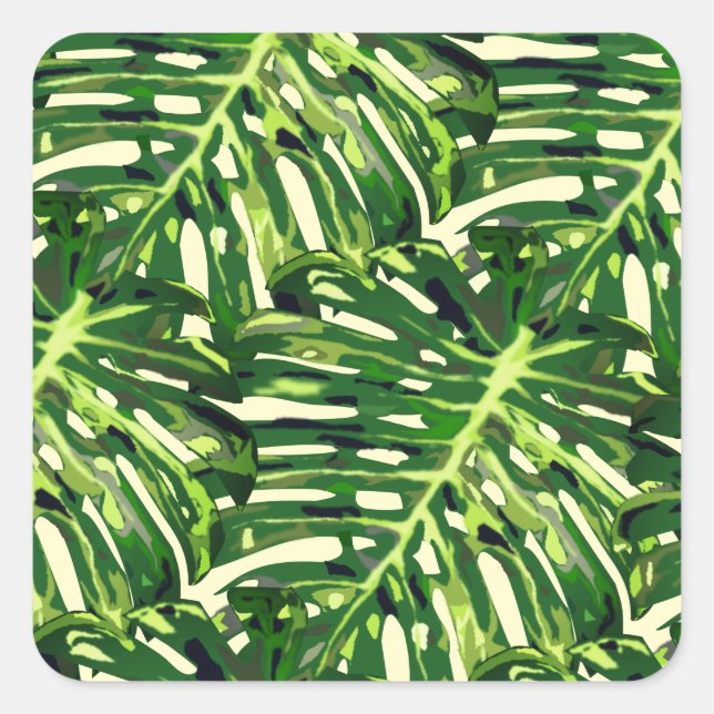 Green Leaves Sticker (Front)