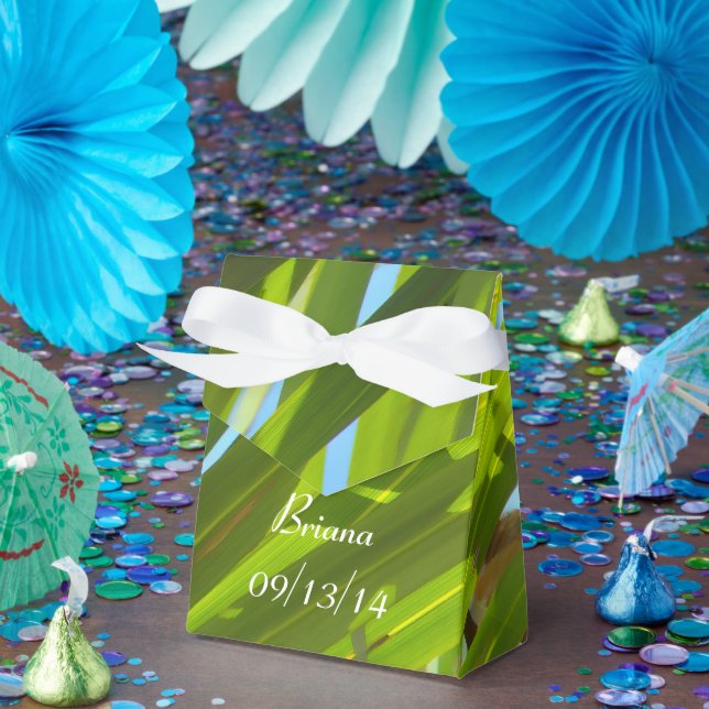 Green Leaves, Sunlight and Blue Sky Favor Boxes (Party)