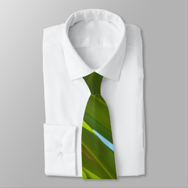 Green Leaves, Sunlight and Blue Sky Tie (Tied)