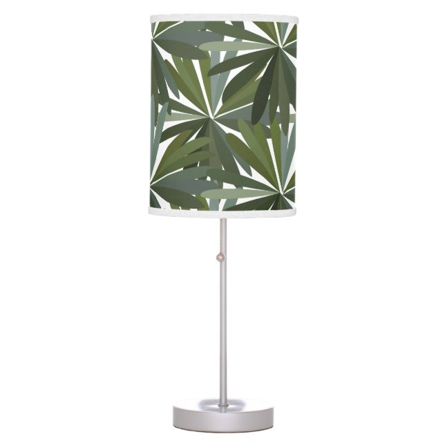 Green Leaves  Table Lamp (Front)