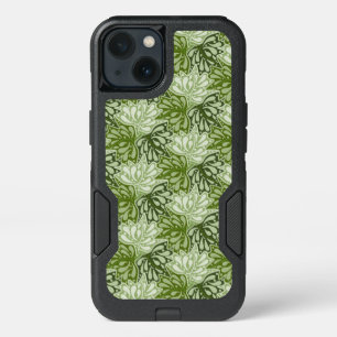 Green Leaves tessellation pattern iPhone 13 Case