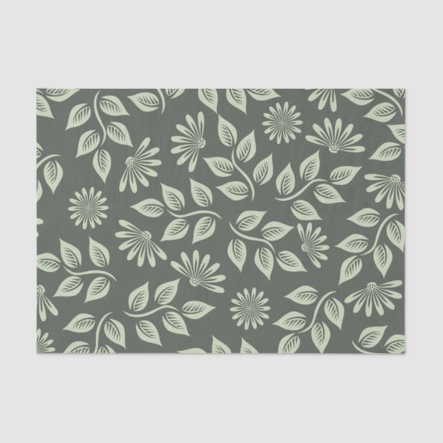 green leaves tissue paper (Front)
