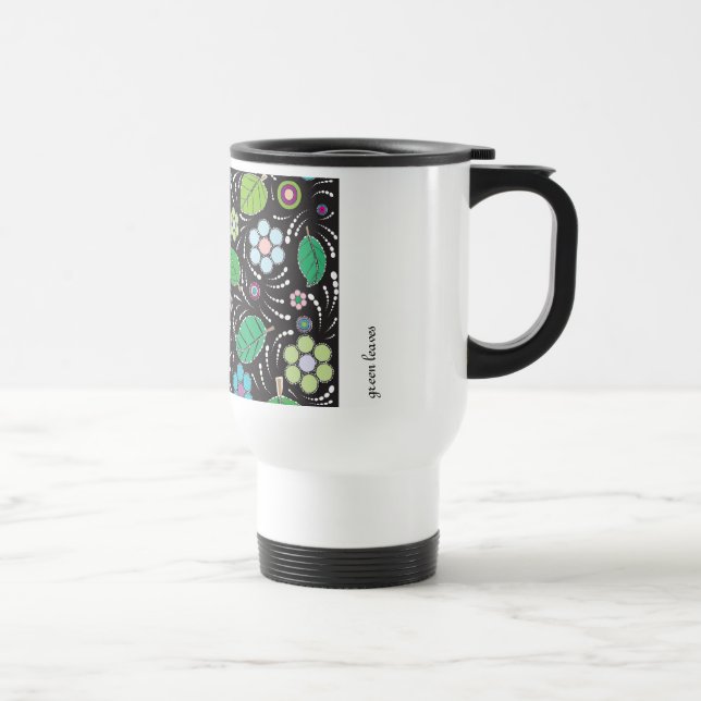 green leaves travel mug (Right)