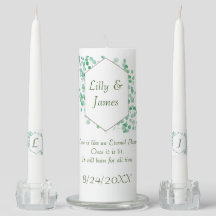 Green Leaves Wedding Couple's Ceremony