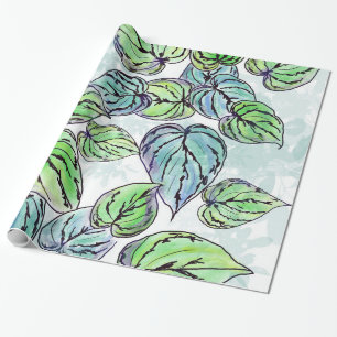 Green Leaves Wrapping paper