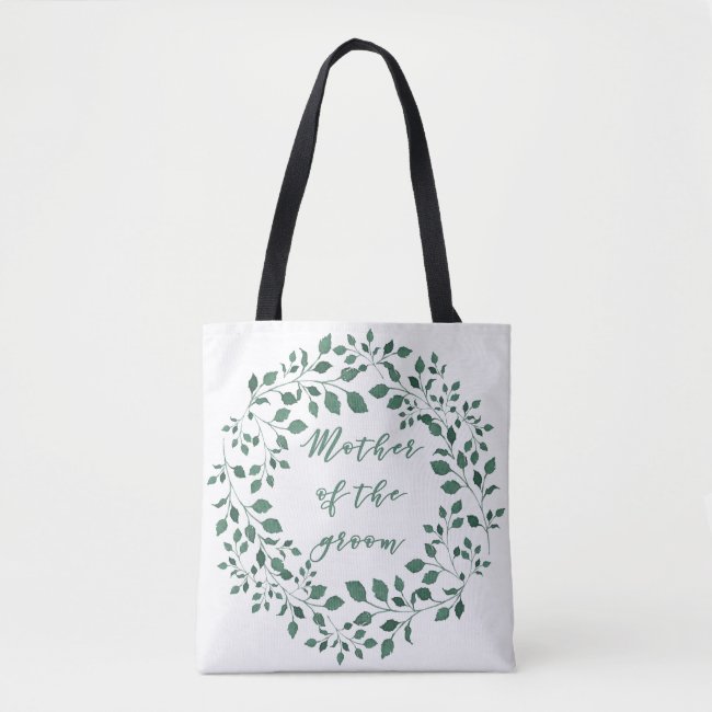 Green leaves wreath | Mother of the Groom Tote Bag