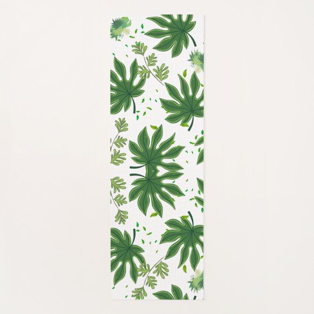 Green Leaves Yoga Mat (Front)