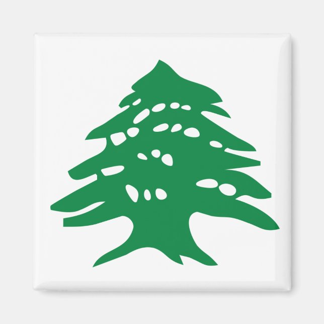 Green Lebanon Cedar Magnet (Front)