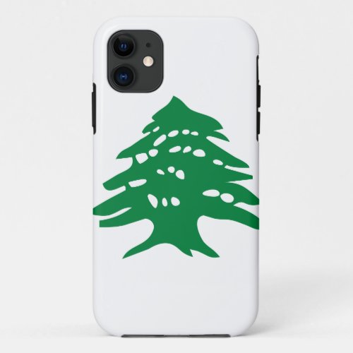 Green Lebanon Cedar Tree iPhone 11 Case